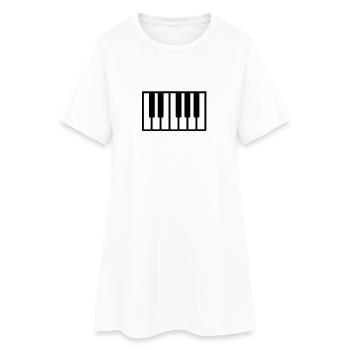 Piano - Women’s T-Shirt Dress - white - Front