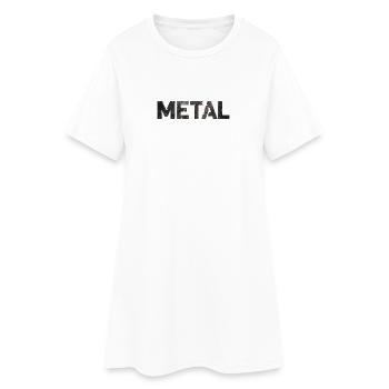 Rusty Metal Letter Design - Women’s T-Shirt Dress - white - Front