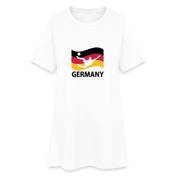 Deutschland Fußball - Frauen T-Shirt-Kleid - Weiß - Vorne