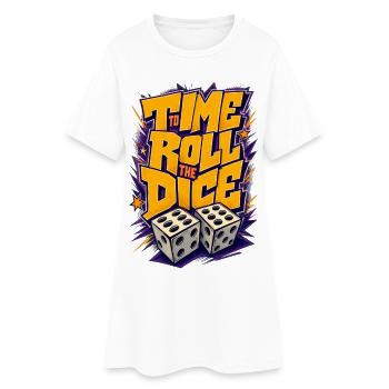 Time to Roll the Dice - Women’s T-Shirt Dress - white - Front