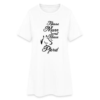 Klasse Mann - Rassepferd Geschenk - Frauen T-Shirt-Kleid - Weiß - Vorne