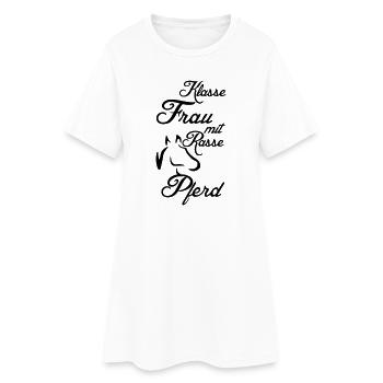 Klasse Frau Rassepferd Pferd Reiter Geschenk - Frauen T-Shirt-Kleid - Weiß - Vorne