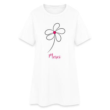MAÎTRESSE. MAITRE. MERCI. MERCI MAÎTRESSE - Robe T-shirt Femme - blanc - Devant