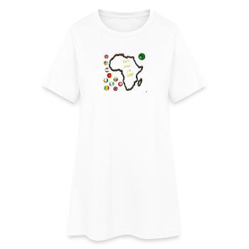 Afrique et Foot: Pas le Temps - Robe T-shirt Femme - blanc - Devant