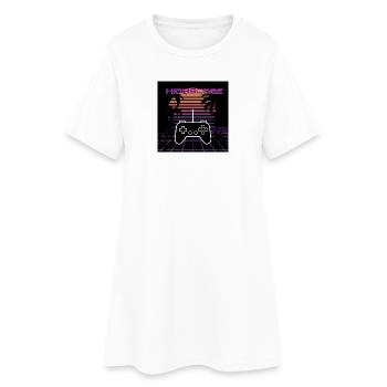Note élevée - Robe T-shirt Femme - blanc - Devant