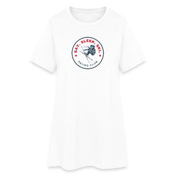 Logo du club de ski Mange Sommeil Ski - Robe T-shirt Femme - blanc - Devant