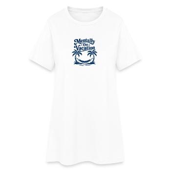 Hamac de palmiers mentalement en vacances - Robe T-shirt Femme - blanc - Devant