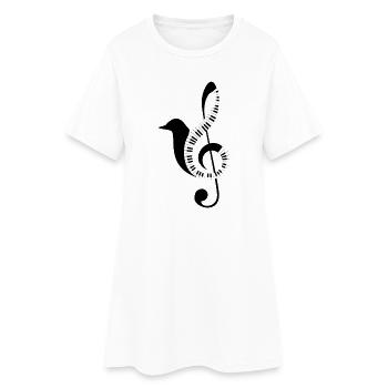 Musiknoten Musik Musiker Notenschlüssel Noten - Frauen T-Shirt-Kleid - Weiß - Vorne