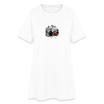 Bandsalat - Frauen T-Shirt-Kleid - Weiß - Vorne