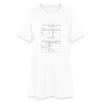 Heldendokuemt - Frauen T-Shirt-Kleid - Weiß - Vorne