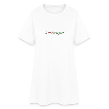 #notvegan - not vegan ! - Robe T-shirt Femme - blanc - Devant