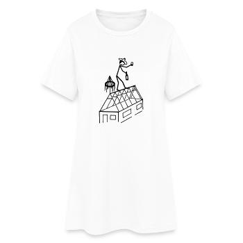 Zimmermann feiert Richtfest - Frauen T-Shirt-Kleid - Weiß - Vorne