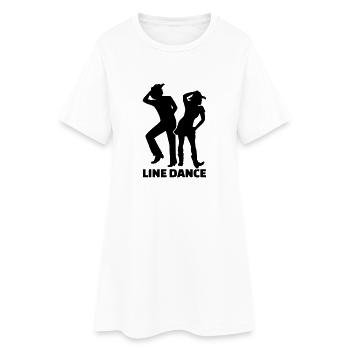 Line dance - Robe T-shirt Femme - blanc - Devant