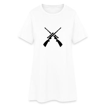 Fusil - Robe T-shirt Femme - blanc - Devant