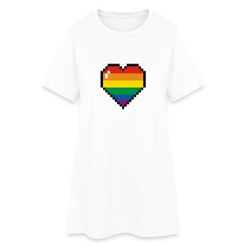 coeur arc - Robe T-shirt Femme - blanc - Devant