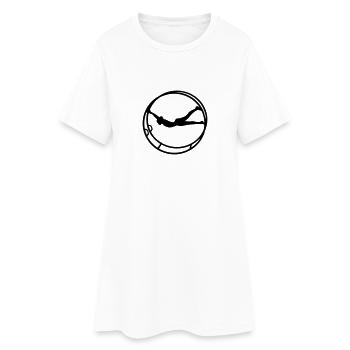 Roue allemande - Robe T-shirt Femme - blanc - Devant