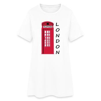 phone_box - Robe T-shirt Femme - blanc - Devant