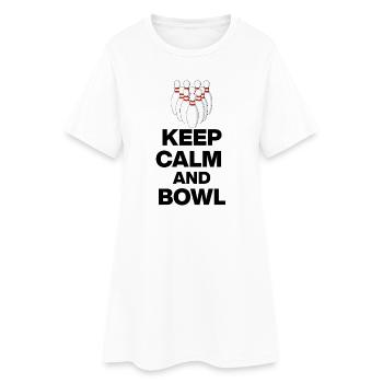RESTE CALME ET LANCE, STRIKE MEISTER ! BOUCLE PIVOT - Robe T-shirt Femme - blanc - Devant
