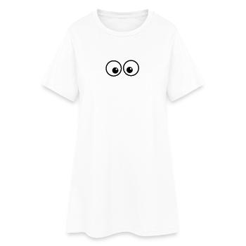 Duo d’yeux dans le style de la bande dessinée - Robe T-shirt Femme - blanc - Devant