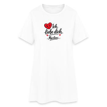 Je t’aime la plupart du temps - Robe T-shirt Femme - blanc - Devant