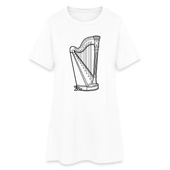 Harpe - Robe T-shirt Femme - blanc - Devant