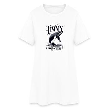 Timmy, der Wal - Frauen T-Shirt-Kleid - Weiß - Vorne