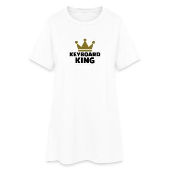 Keyboard King - Robe T-shirt Femme - blanc - Devant