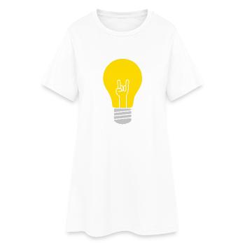 Rock electrifies - Women’s T-Shirt Dress - white - Front