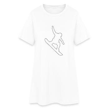 snowboarder fun - Frauen T-Shirt-Kleid - Weiß - Vorne