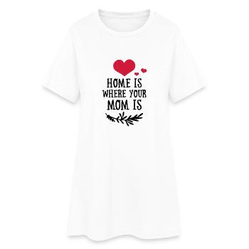 Home is where your Mom is - Mother's Day - Robe T-shirt Femme - blanc - Devant