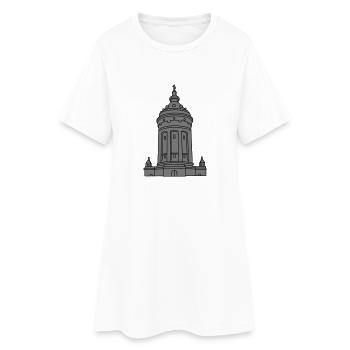 Wasserturm Mannheim 2 - Frauen T-Shirt-Kleid - Weiß - Vorne