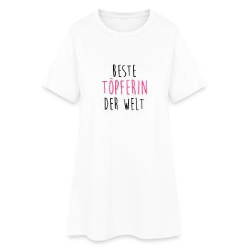 Töpfer Töpferin Töpferhandwerk Töpfern Keramik - Frauen T-Shirt-Kleid - Weiß - Vorne