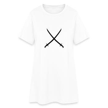 Säbel - Frauen T-Shirt-Kleid - Weiß - Vorne