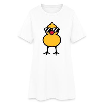 cool chick (rd) - Frauen T-Shirt-Kleid - Weiß - Vorne