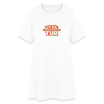 auf einer Reise - Frauen T-Shirt-Kleid - Weiß - Vorne