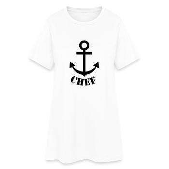 chef - Frauen T-Shirt-Kleid - Weiß - Vorne