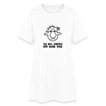 Ich will meine Ruhe - Frauen T-Shirt-Kleid - Weiß - Vorne