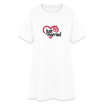 Just married - Robe T-shirt Femme - blanc - Devant