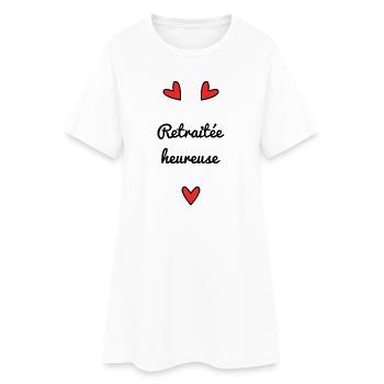 RETIRED. RETIREMENT. HAPPY RETIREMENT - Women’s T-Shirt Dress - white - Front