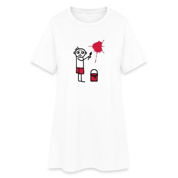 Maler - Künstler - V2 - Frauen T-Shirt-Kleid - Weiß - Vorne