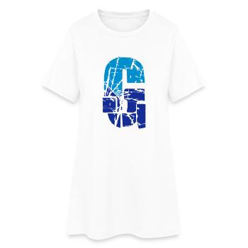 Lettre G - Robe T-shirt Femme - blanc - Devant