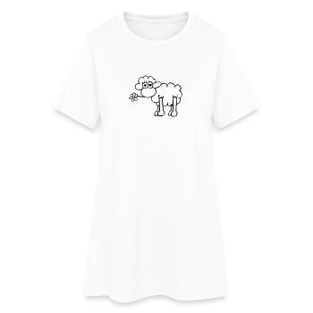 verliebtes Schaf 1farb - Robe T-shirt Femme - blanc - Devant