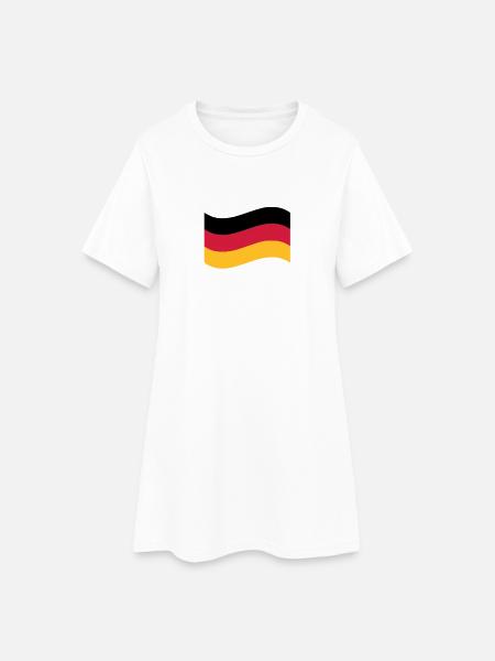 Deutschland - Frauen T-Shirt-Kleid - Weiß