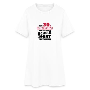 30 Geburtstag - Frauen T-Shirt-Kleid - Weiß - Vorne