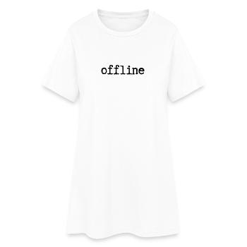 Hors-ligne - Robe T-shirt Femme - blanc - Devant