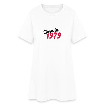 Born in 1979 - Frauen T-Shirt-Kleid - Weiß - Vorne