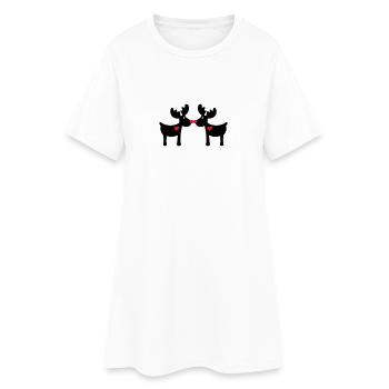 Renne Élan - Robe T-shirt Femme - blanc - Devant