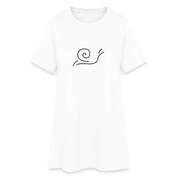 schnecke mit haus - Frauen T-Shirt-Kleid - Weiß - Vorne
