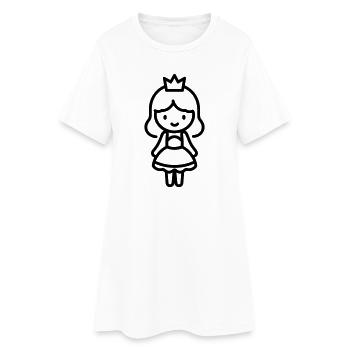 princesse - Robe T-shirt Femme - blanc - Devant