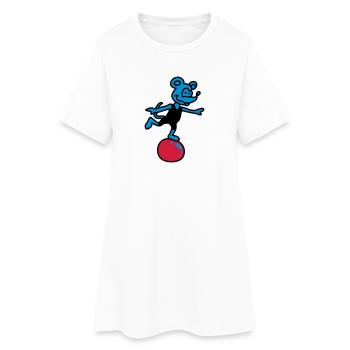 sporting mouse 3 - Women’s T-Shirt Dress - white - Front